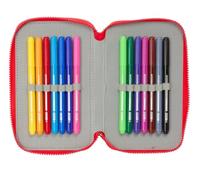 Driedubbele Pennenzak Mickey Mouse Clubhouse Good day Blauw 12,5 x 19,5 x 5,5 cm 37 Onderdelen - thumbnail