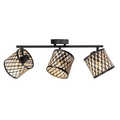 Steinhauer Plafondlamp 3-lichtsSumba met bamboe kappen Ø12cm - 4489ZW