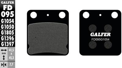 GALFER remblokken "fd095" brake pad fd095 g1054 organic
