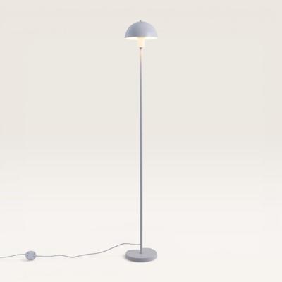 Staande lamp Wistro bianco - Vloerlamp met lange witte staander en kap als een paddenstoel - Zonder lichtbron