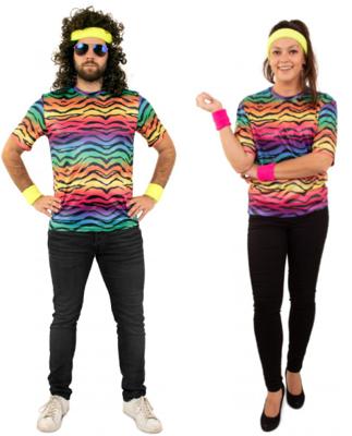 Fout T-shirt neon tijgerprint unisex