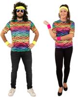 Fout T-shirt neon tijgerprint unisex - thumbnail