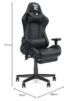 Ranqer Felix Pro gamestoel met voetsteun zwart - thumbnail