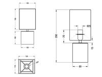 Trio Vierkante schemerlamp Ping wit R50131001 - thumbnail