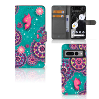 Google Pixel 7 Pro Hoesje Cirkels en Vlinders - thumbnail