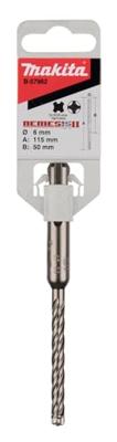 Makita Accessoires P4S: SDS-PLUS boor 6x115mm - B-57962 Makita Accessoires P4S: SDS-PLUS boor 6x115mm - B-57962