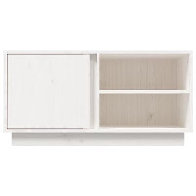 Tv-meubel 80x35x40,5 cm massief grenenhout wit Tv-meubel 80x35x40,5 cm massief grenenhout wit