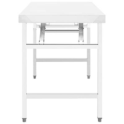 Keukenwerktafel inklapbaar 100x60x80 cm roestvrij staal