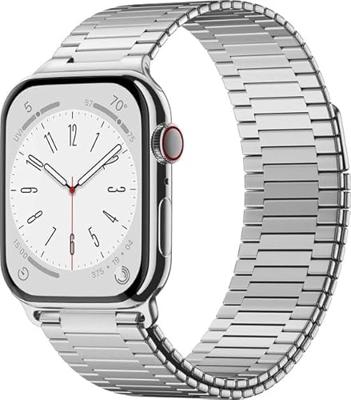 Magnetische stalen band - Zeer sterke magneet - Zilver - Geschikt voor Apple Watch 44mm / 45mm / 46mm / 49mm Magnetische stalen band - Zeer sterke magneet - Zilver - Geschikt voor Apple Watch 44mm / 45mm / 46mm / 49mm