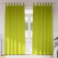 Gordijnen met gordijnen 2 pcs Appelgroen Polyester - thumbnail