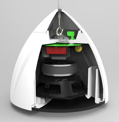 Power Dynamics PDS40W hangende speaker 100V / 8 Ohm - 5.25 inch - Wit