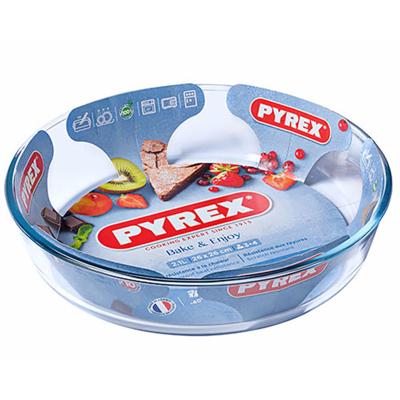 Pyrex bakvorm rond rechte rand 25cm glas Pyrex bakvorm rond rechte rand 25cm glas