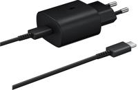 Samsung oplader met kabel 1m usb c 25w zwart - thumbnail