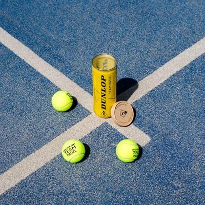 Dunlop Slazenger TEAM PADEL 3PET Padelballen Geel Dunlop Slazenger TEAM PADEL 3PET Padelballen Geel