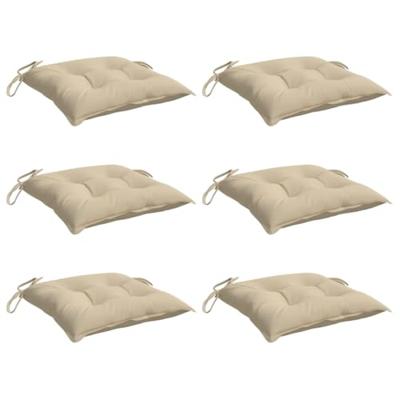 Palletkussens 6 st 50x50x7 cm oxford stof beige - thumbnail