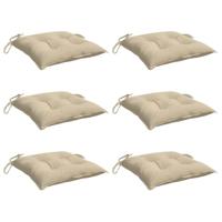Palletkussens 6 st 50x50x7 cm oxford stof beige - thumbnail