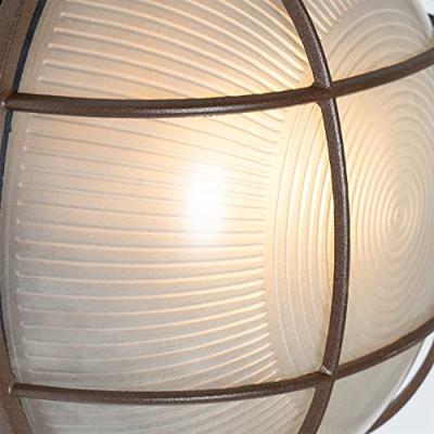 QAZQA Industriële buitenwandlamp roestbruin IP44 - Hanneke