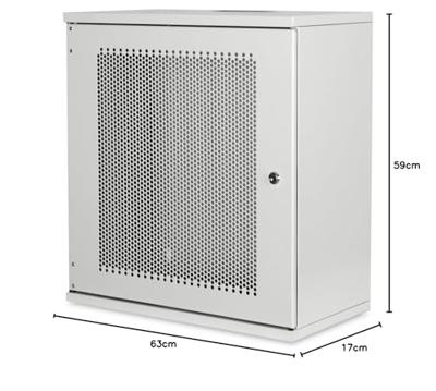 Digitus DN-19-12U-S-PD rack Wandrek Grijs