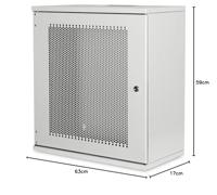 Digitus DN-19-12U-S-PD rack Wandrek Grijs - thumbnail