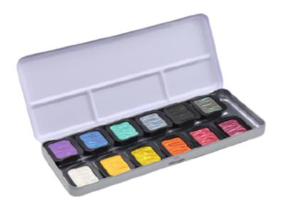 Royal Talens FINETEC® Parelmoer aquarelverf set Rainbow | 12 kleuren