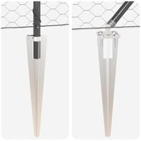 VidaXL Afrasteringspaal grijs 25 x 0,5 m (50 mm gaas) staal - thumbnail