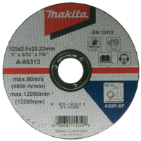 Makita A-85313 Doorslijpschijf 125x22,23x2,5mm staal - thumbnail