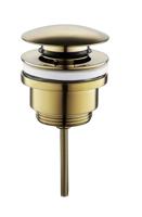 Wiesbaden Caral clickwaste afvoerplug 5/4" geborsteld messing - thumbnail