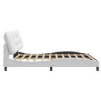 Bedframe zonder matras "Hvar" kunstleer wit 200x200 cm - thumbnail