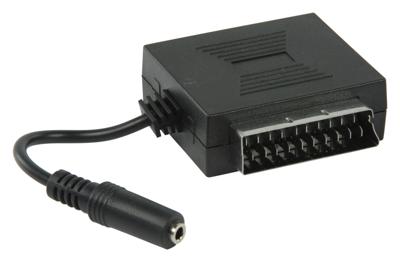 21p scart adapter 0.2m zwart