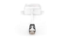 Digitus RJ45 Netwerk Adapter CAT 5, CAT 5e [2x RJ45-stekker - 1x RJ45-stekker] Grijs - thumbnail