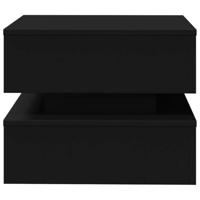 Salontafel met LED-verlichting 50x50x40 cm zwart - thumbnail