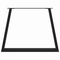 Eettafelpoten 3 st V-vormig 90x(72-73,3) cm staal zwart - thumbnail