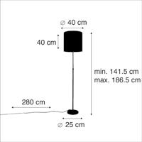 QAZQA Vloerlamp goud|messing met velours kap zwart 40|40 cm - Parte - thumbnail