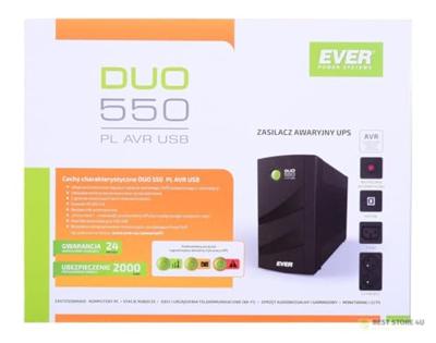 EVER DUO 550 PL AVR USB UPS (T/DAVRTO-000K55/01)