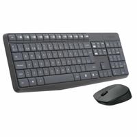 Toetsenbord en draadloze muis Logitech 920-007919 Zwart Grijs Qwerty Spaans - thumbnail