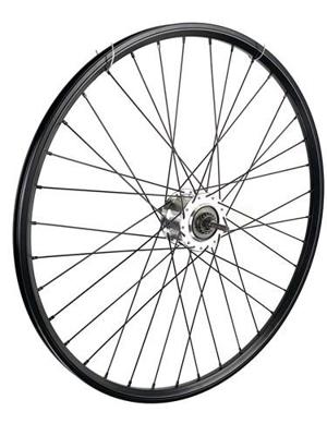Achterwiel 28 inch 622 zwart zwarte spaak 8v schijfrem