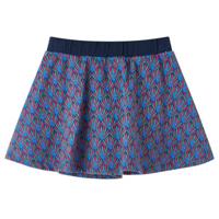 Kinderrok pauwenprint 116 marineblauw - thumbnail