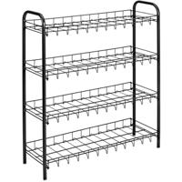 Metaltex schoenenrek 4 rekken 64x23x80.5 cm zwart - thumbnail