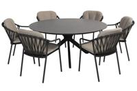 Manitoba diningset met Locarno tafel antraciet rond dia. 160 cm Taste - Taste - thumbnail