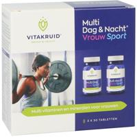Vitakruid Multi Dag & Nacht Vrouw Sport 100% Vegan 2 x 30 - thumbnail