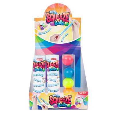 Toi-Toys Fun mini knijpballen stickeezz in koker, 5st.
