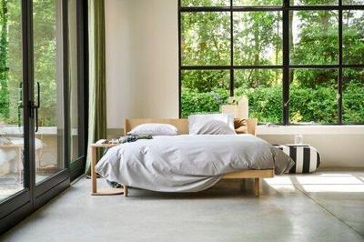 Auping Auping Pearl Grey Satin dekbedovertrek 140x200/220 Grey