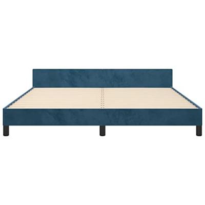 Bedframe met hoofdeinde fluweel donkerblauw 180x200 cm Bedframe met hoofdeinde fluweel donkerblauw 180x200 cm