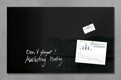 Sigel SI-GL130 Glasmagneetbord Artverum 780x480x15mm Zwart Sigel SI-GL130 Glasmagneetbord Artverum 780x480x15mm Zwart