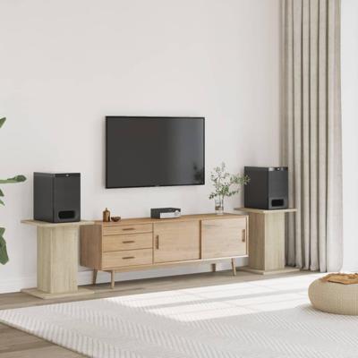 Speakerstandaards 2 st 30x30x60 cm bewerkt hout sonoma eiken Speakerstandaards 2 st 30x30x60 cm bewerkt hout sonoma eiken