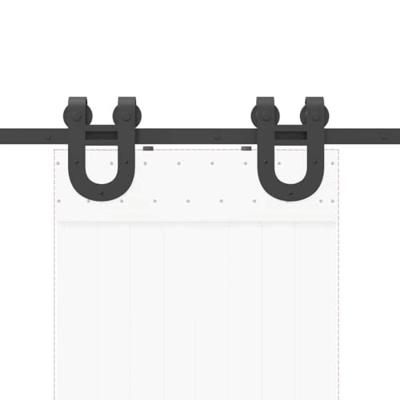 VidaXL Doos met onderdelen voor schuifdeur 200 cm staal zwart