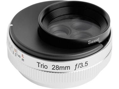 Lensbaby Trio 28mm f/3.5 Lens voor Sony E Mount - Zilver