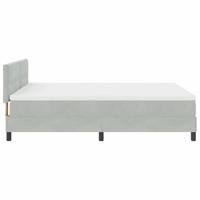 Boxspringbed met matras Lichtgrijs 140 x 190 cm Fluweel - thumbnail