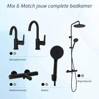 Saqu Dream draaibare wastafelkraan Mat zwart - thumbnail