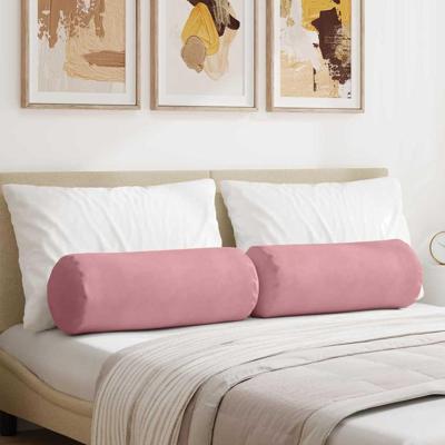 Bolster Kussens 2 pcs Roze 25 x 70 cm Katoen Stof